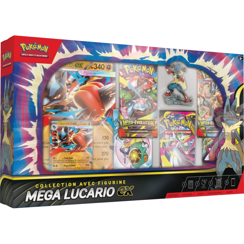 Coffret Premium avec Figurine Méga Lucario-ex - FR