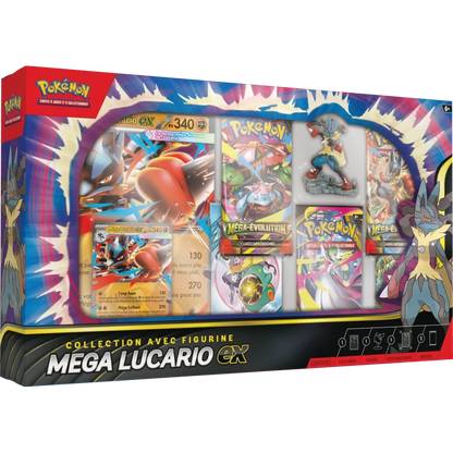 Coffret Premium avec Figurine Méga Lucario-ex - FR