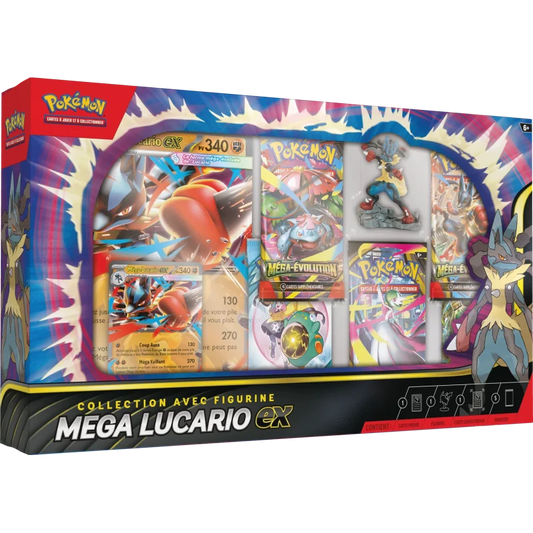 Coffret Premium avec Figurine Méga Lucario-ex - FR